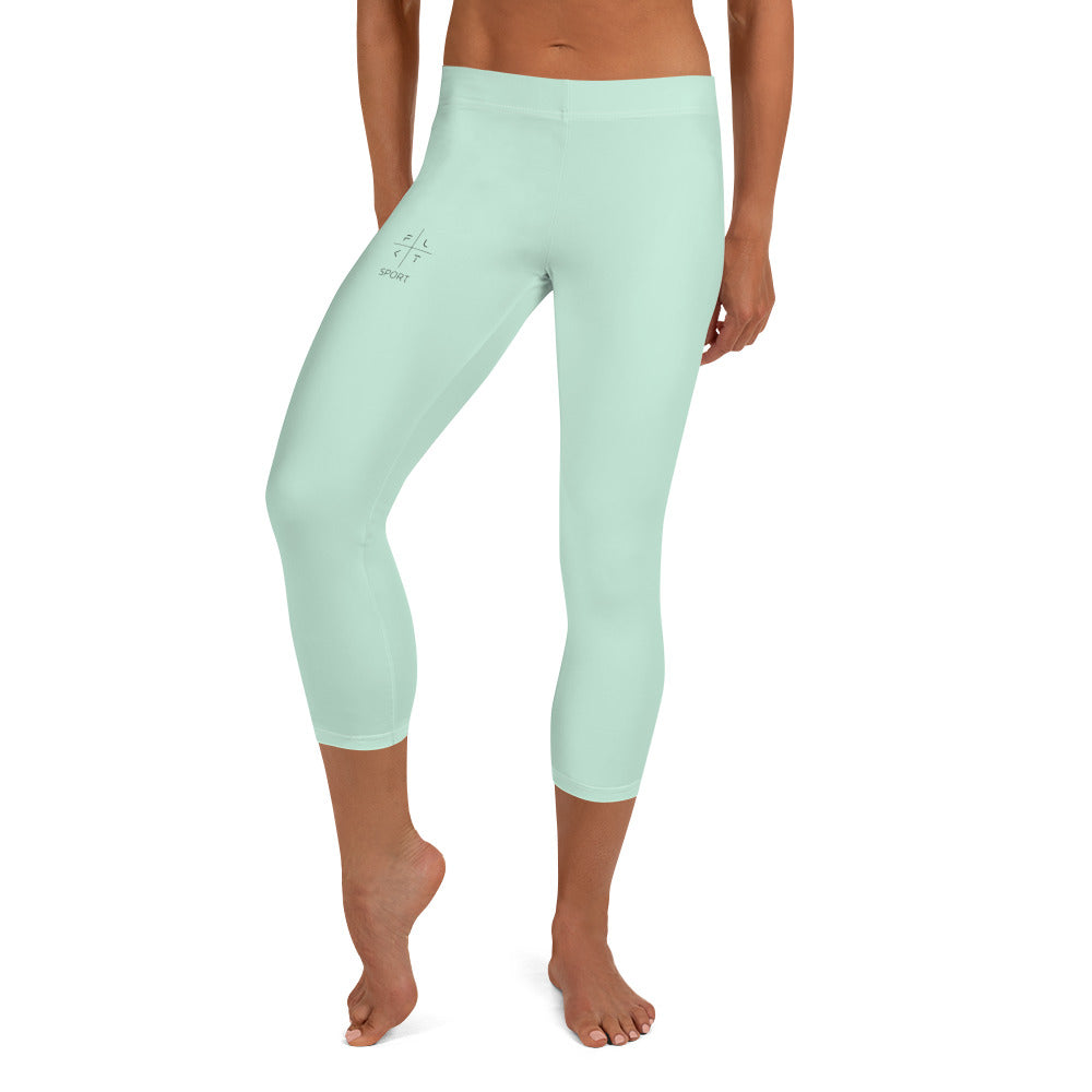 Dewdrop Dream FLAKOUT Sport Women's Capri Leggings - FLAKOUT