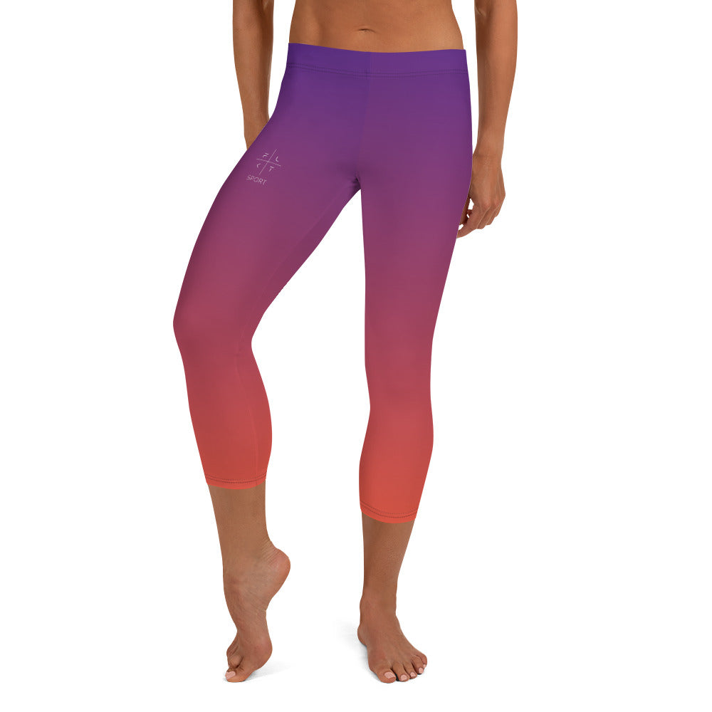 Peach Delight FLAKOUT Sport Women's Capri Leggings - FLAKOUT