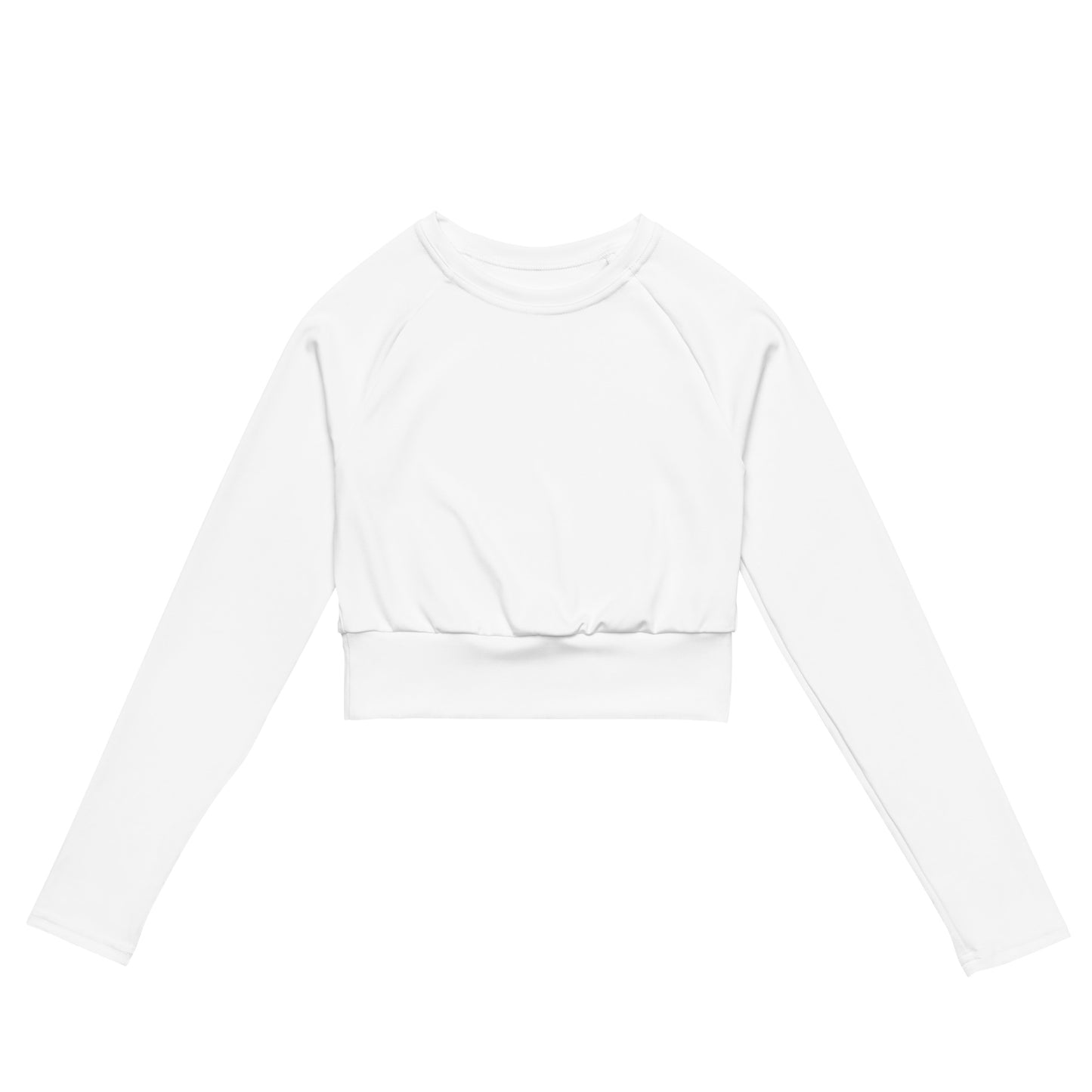 Women's Recycled Long-sleeve Crop Top - White