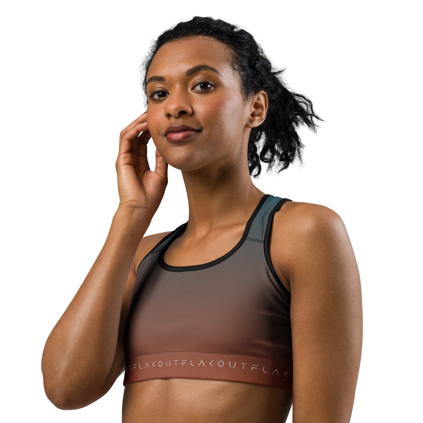 Peachy Indigo Women's Sports Performance Bra - FLAKOUT