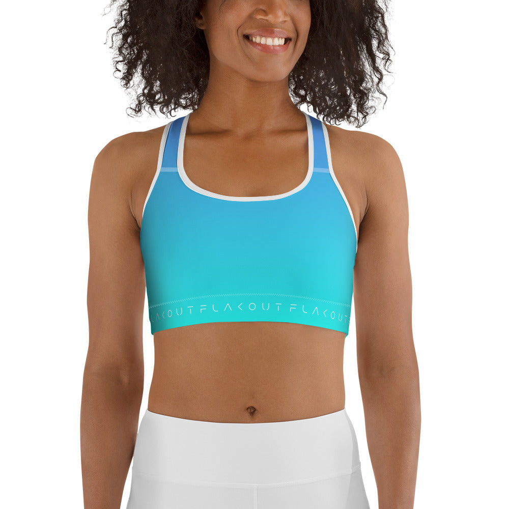 Turquoise Whisper Women's Sports Performance Bra - FLAKOUT