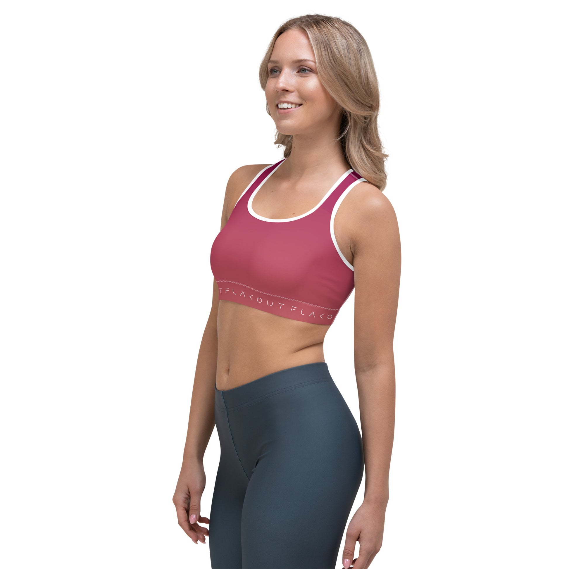 Rosewood Bloom Women's Sports Performance Bra - FLAKOUT