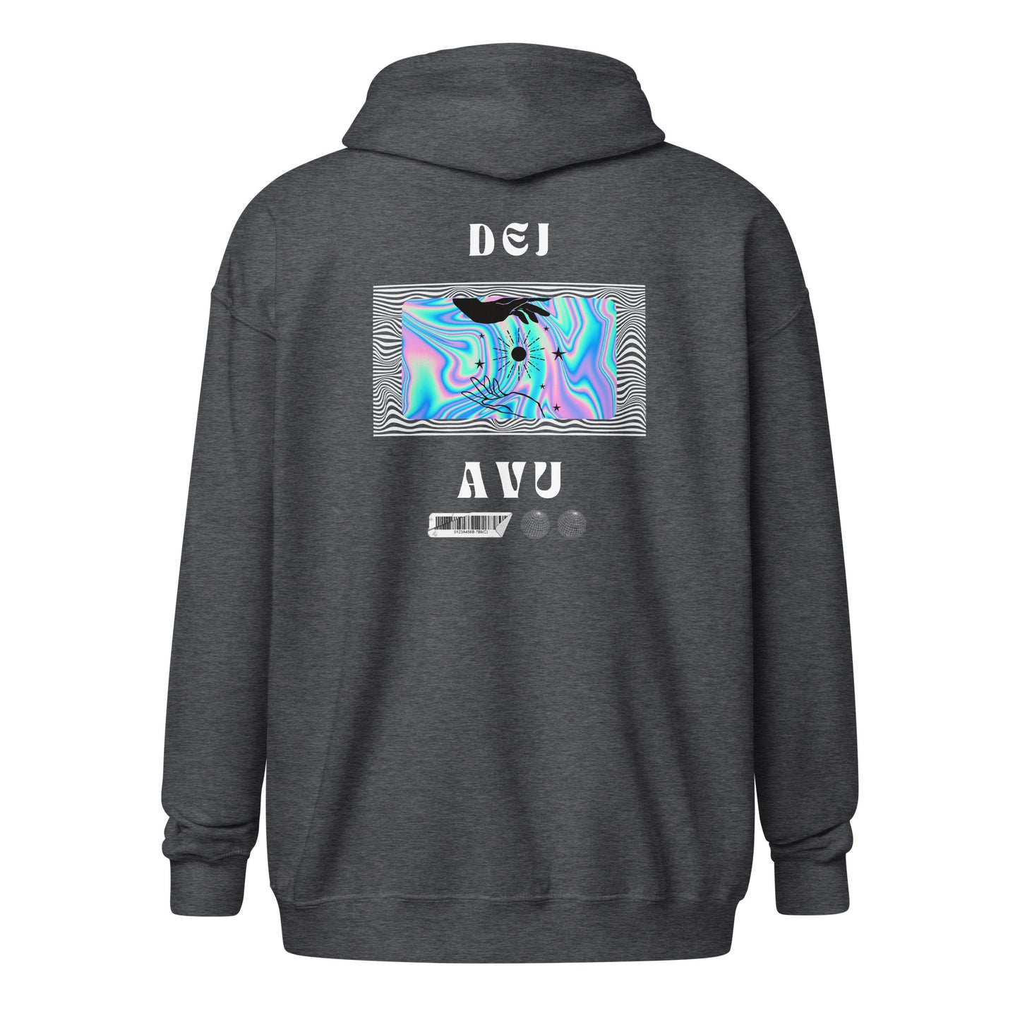 Echoes Of Dejavu Heavy Harmony Fusion Zip Hoodie - Dark Heather - FLAKOUT