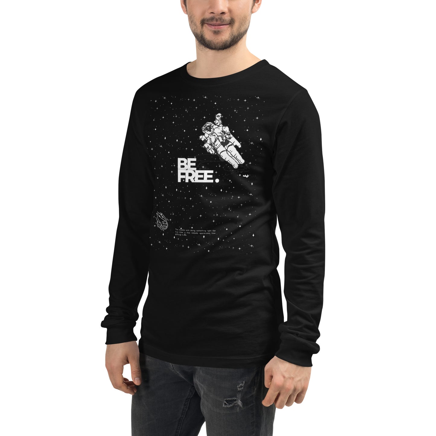 Be Free On Outer Orbit Long Sleeve Tee - FLAKOUT