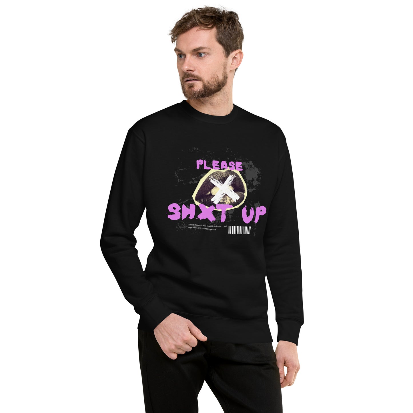 Please Shxt Up Unisex Fleece Sweatshirt - FLAKOUT