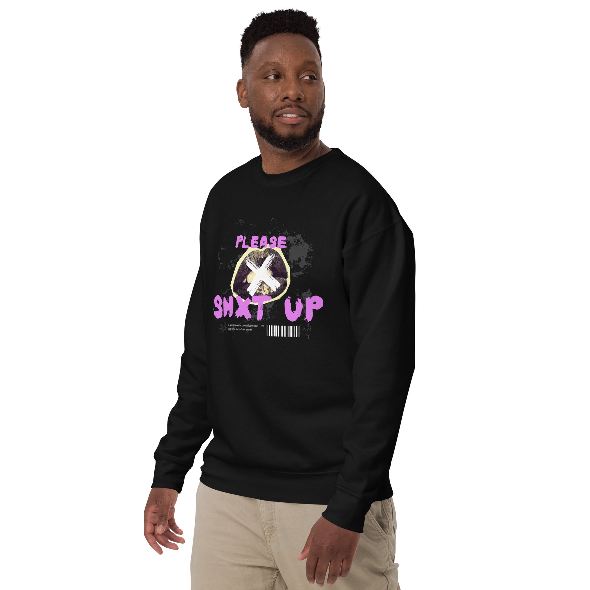 Please Shxt Up Unisex Fleece Sweatshirt - FLAKOUT