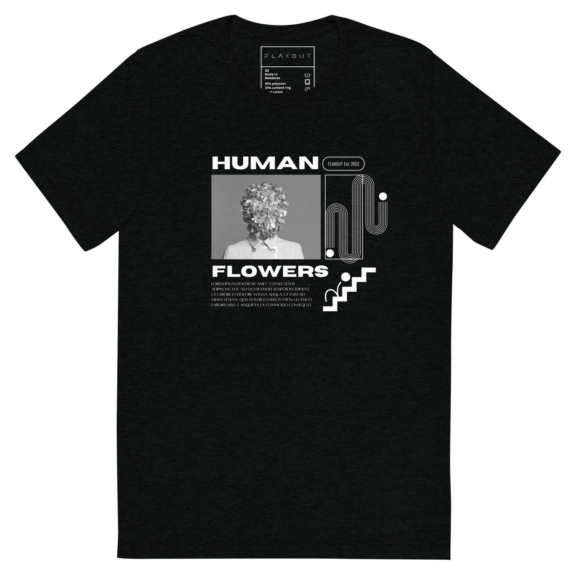 Human Flowers Floral Blooming T-shirt - FLAKOUT