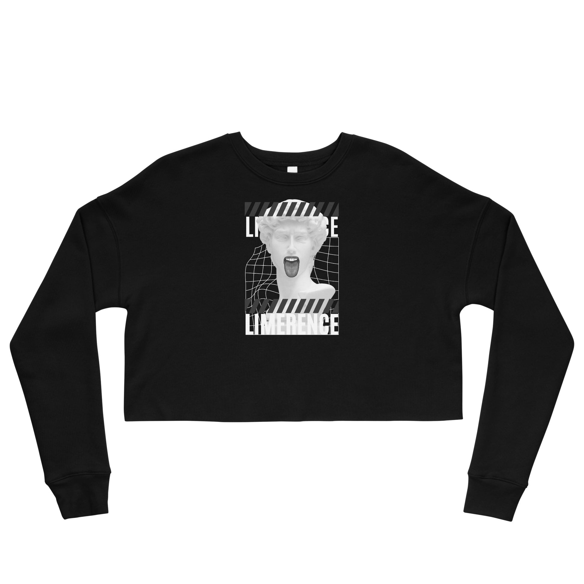 Limerence Women's Crop Sweatshirt - Black - FLAKOUT