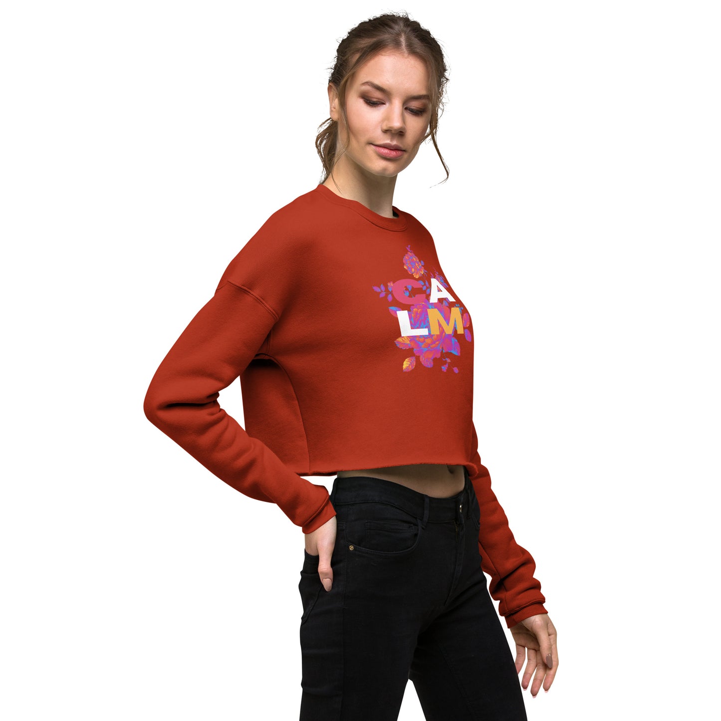 Calm Women's Crop Sweatshirt - FLAKOUT