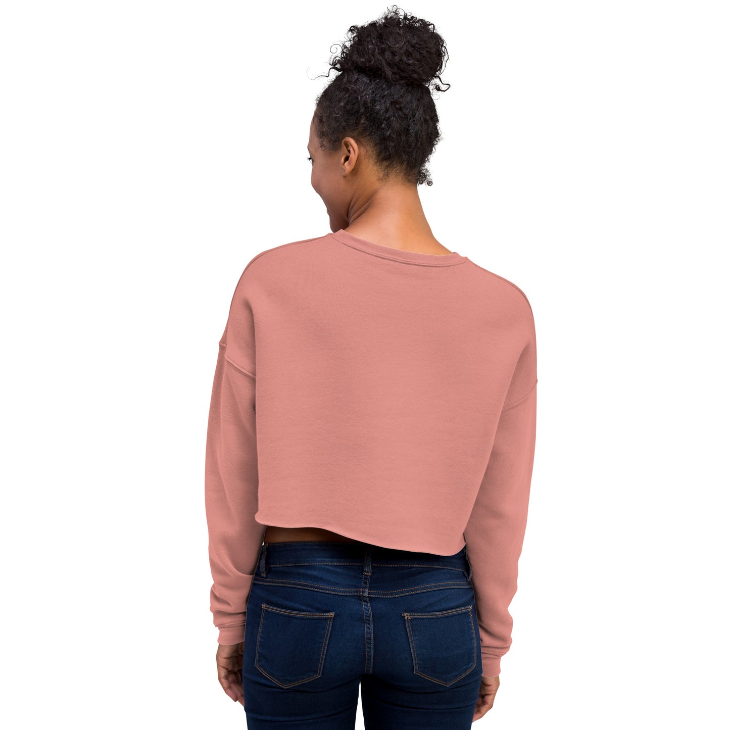 Astronaut Women's Crop Sweatshirt - Mauve - FLAKOUT