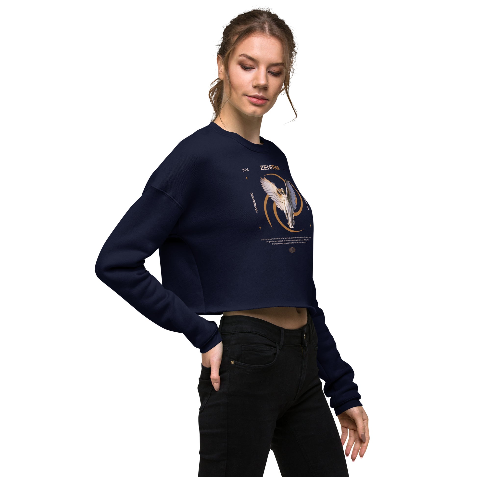 Zenithia Women's Crop Sweatshirt - FLAKOUT