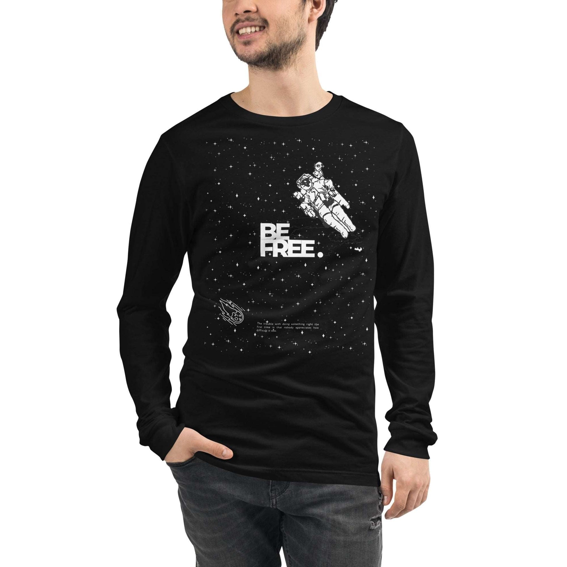 Be Free On Outer Orbit Long Sleeve Tee - FLAKOUT