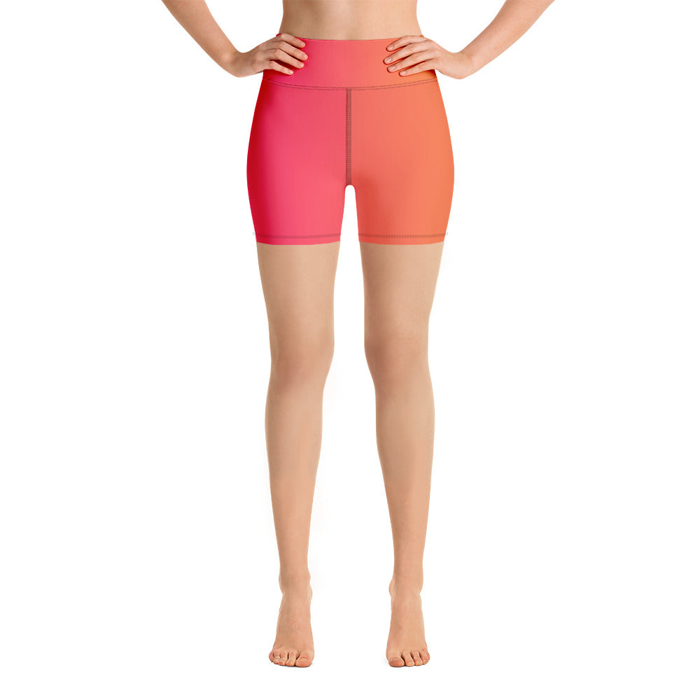 Citrus Splash Women's Yoga Shorts - FLAKOUT